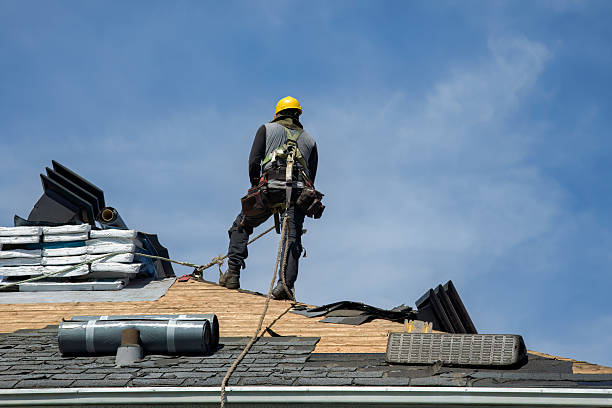 Professional Roof Replacement technician working in Rescue, VA